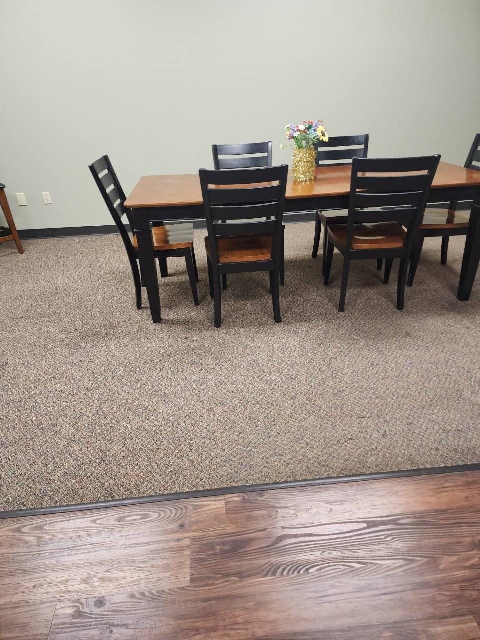 Break room before cleaning