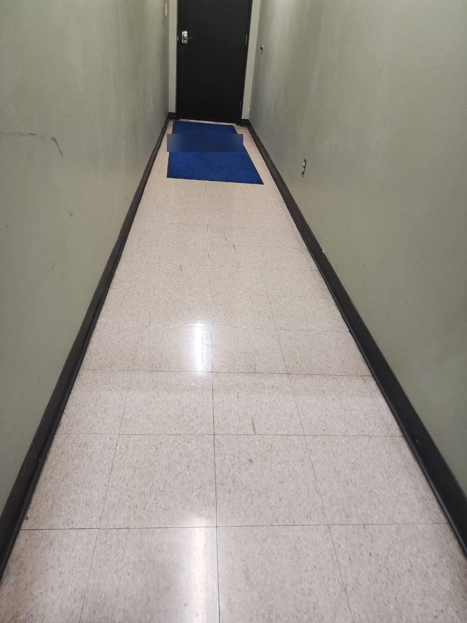 Distribution center hallway after cleaning